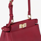 Dark red leather bag