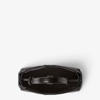 Crackled black leather bag