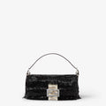 Black Re Edition bag with bead fringes