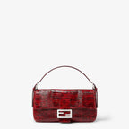 Burgundy lizard-leather bag