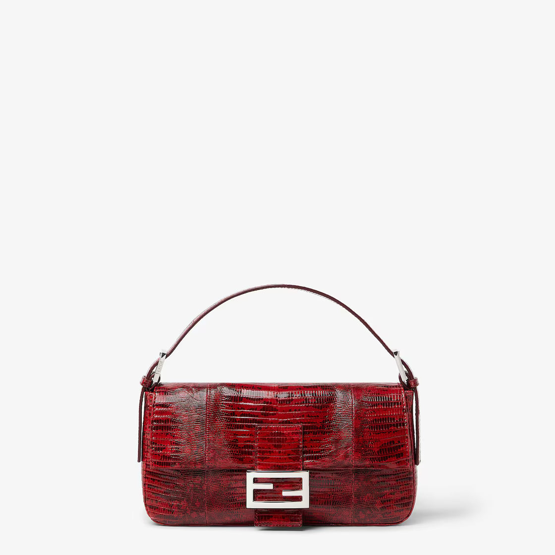 Burgundy lizard-leather bag
