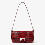 Burgundy lizard-leather bag