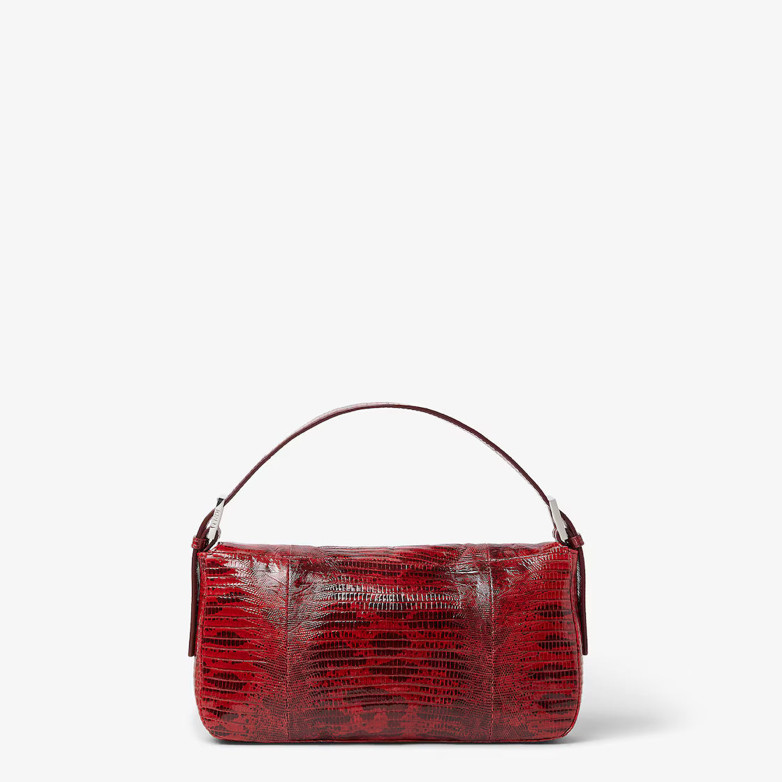 Burgundy lizard-leather bag