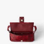 Burgundy lizard-leather bag