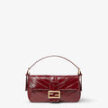Burgundy inlaid hagfish leather bag