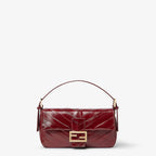 Burgundy inlaid hagfish leather bag
