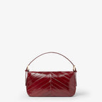 Burgundy inlaid hagfish leather bag