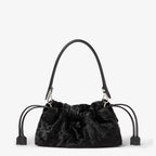 Black pony-effect leather bag