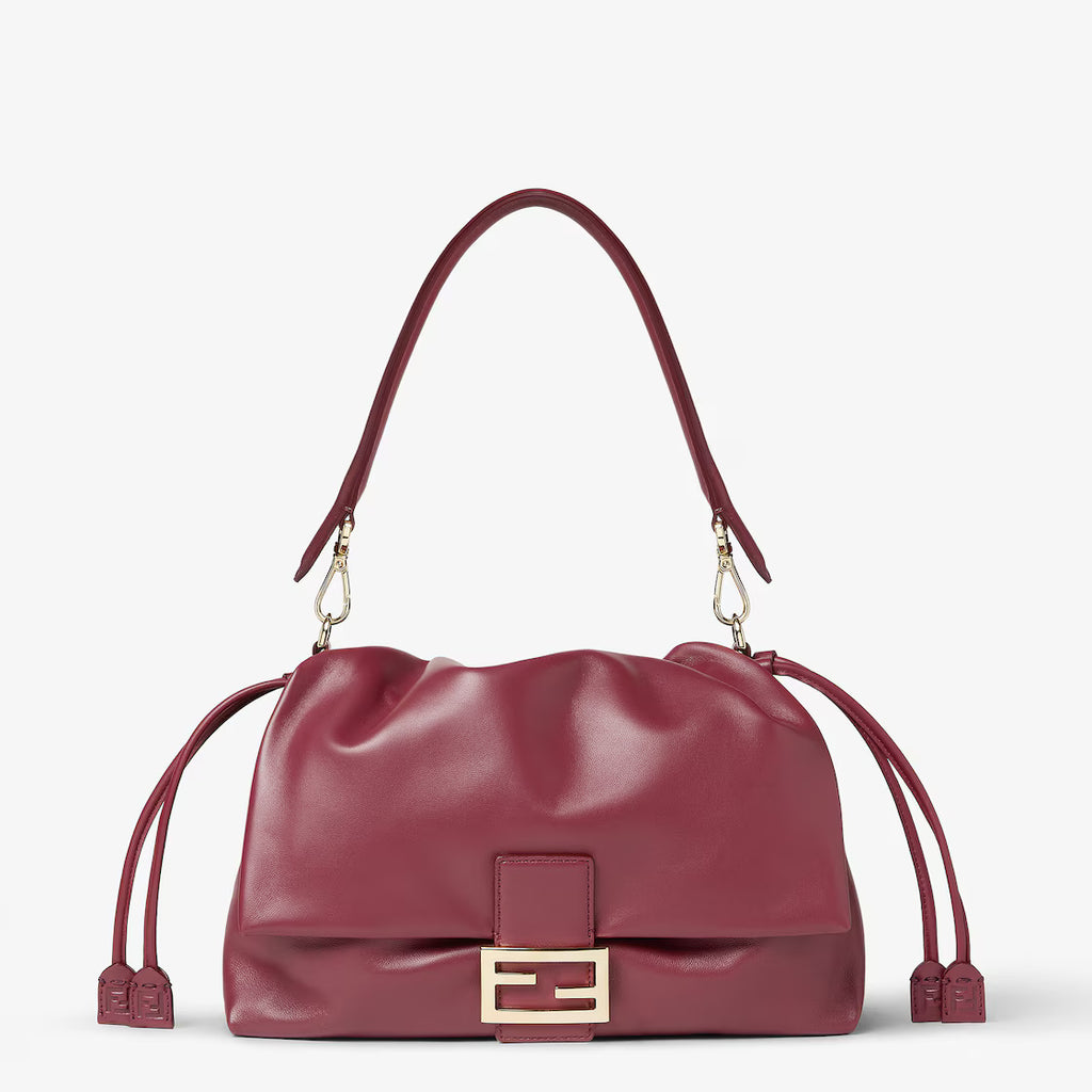 Dark red nappa leather bag