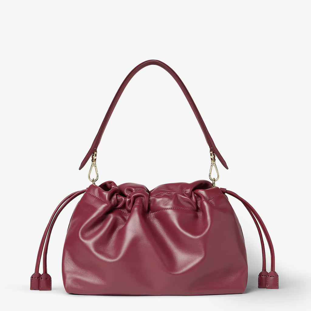 Dark red nappa leather bag