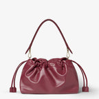 Dark red nappa leather bag