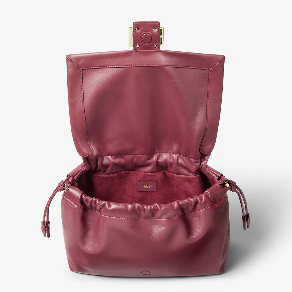Dark red nappa leather bag
