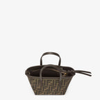 Brown FF jacquard mini bag
