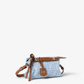 Light blue FF denim mini-bag