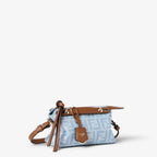 Light blue FF denim mini-bag