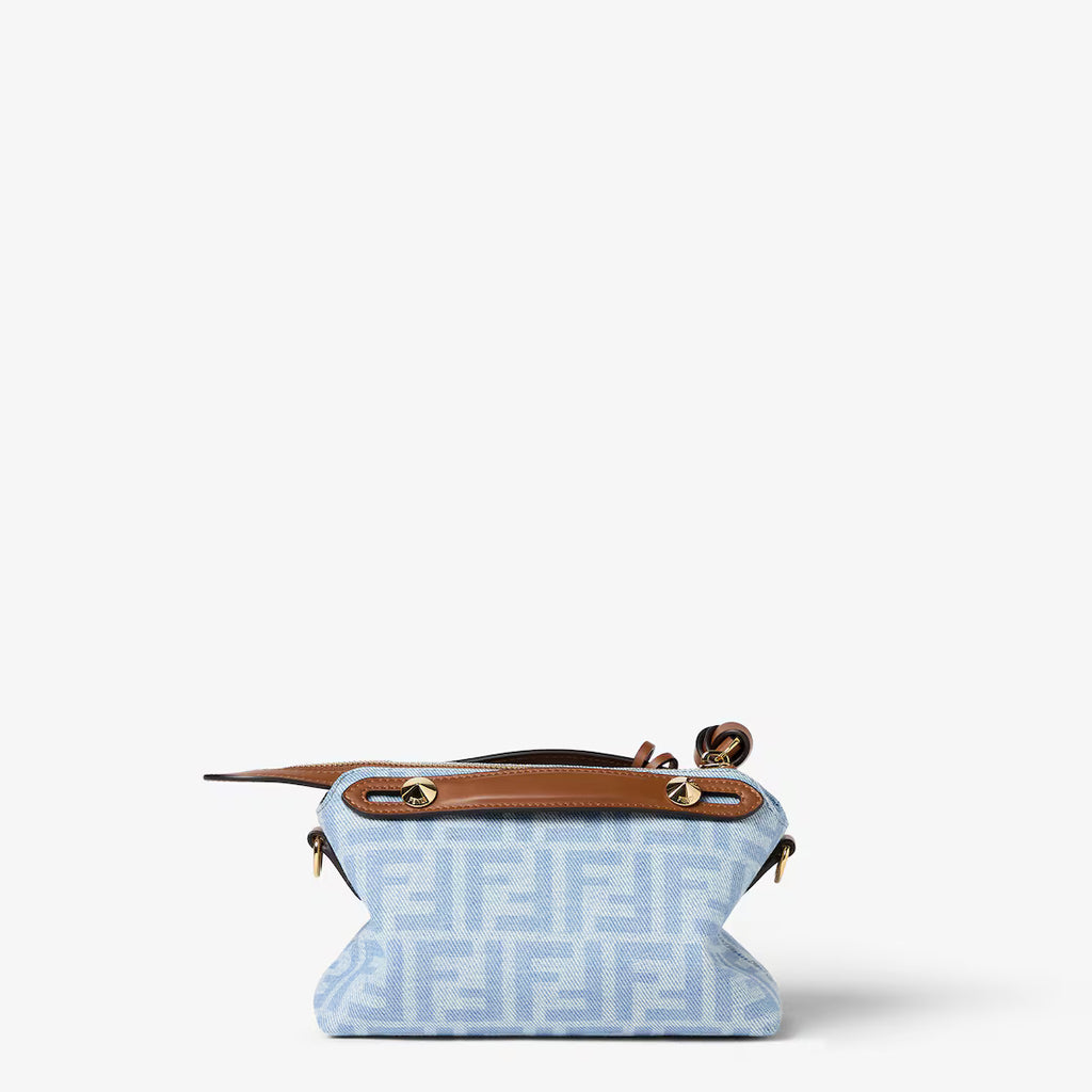 Light blue FF denim mini-bag