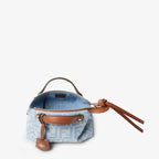 Light blue FF denim mini-bag