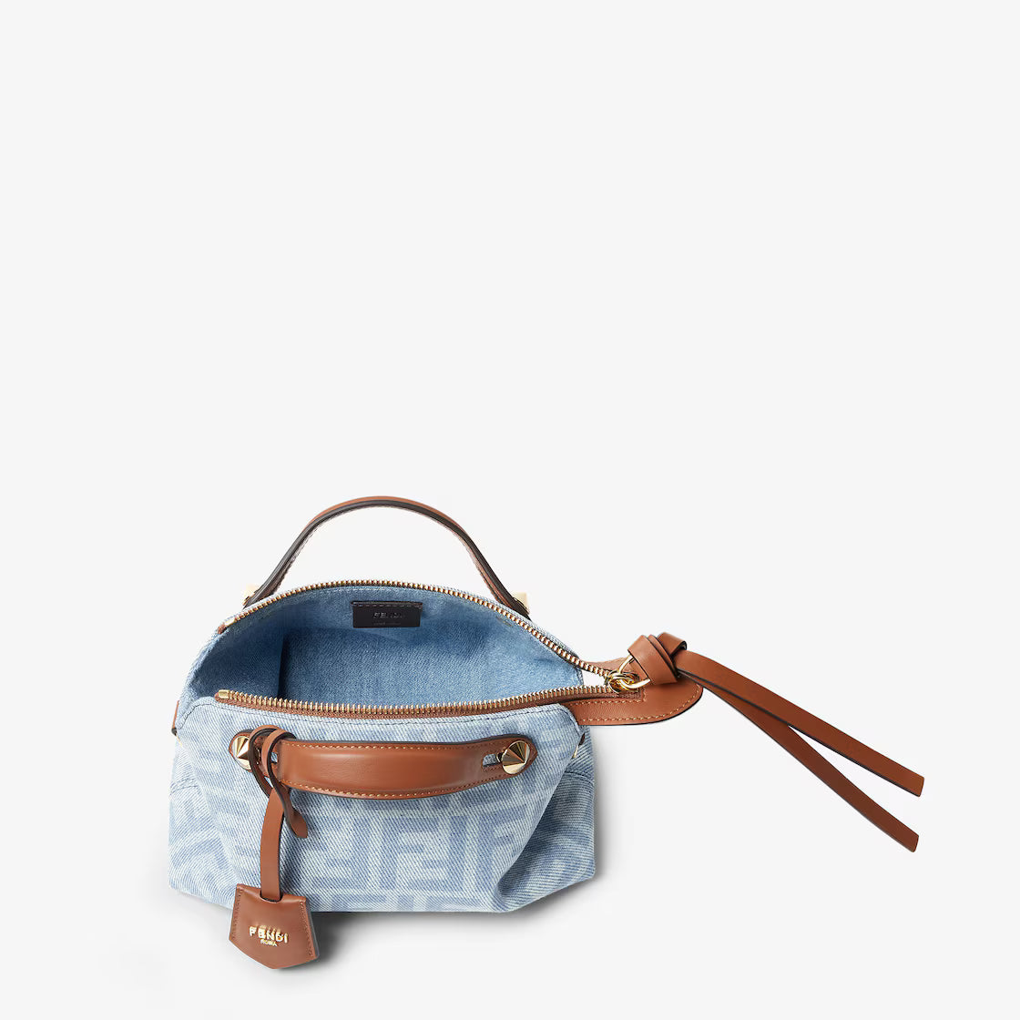 Light blue FF denim mini-bag