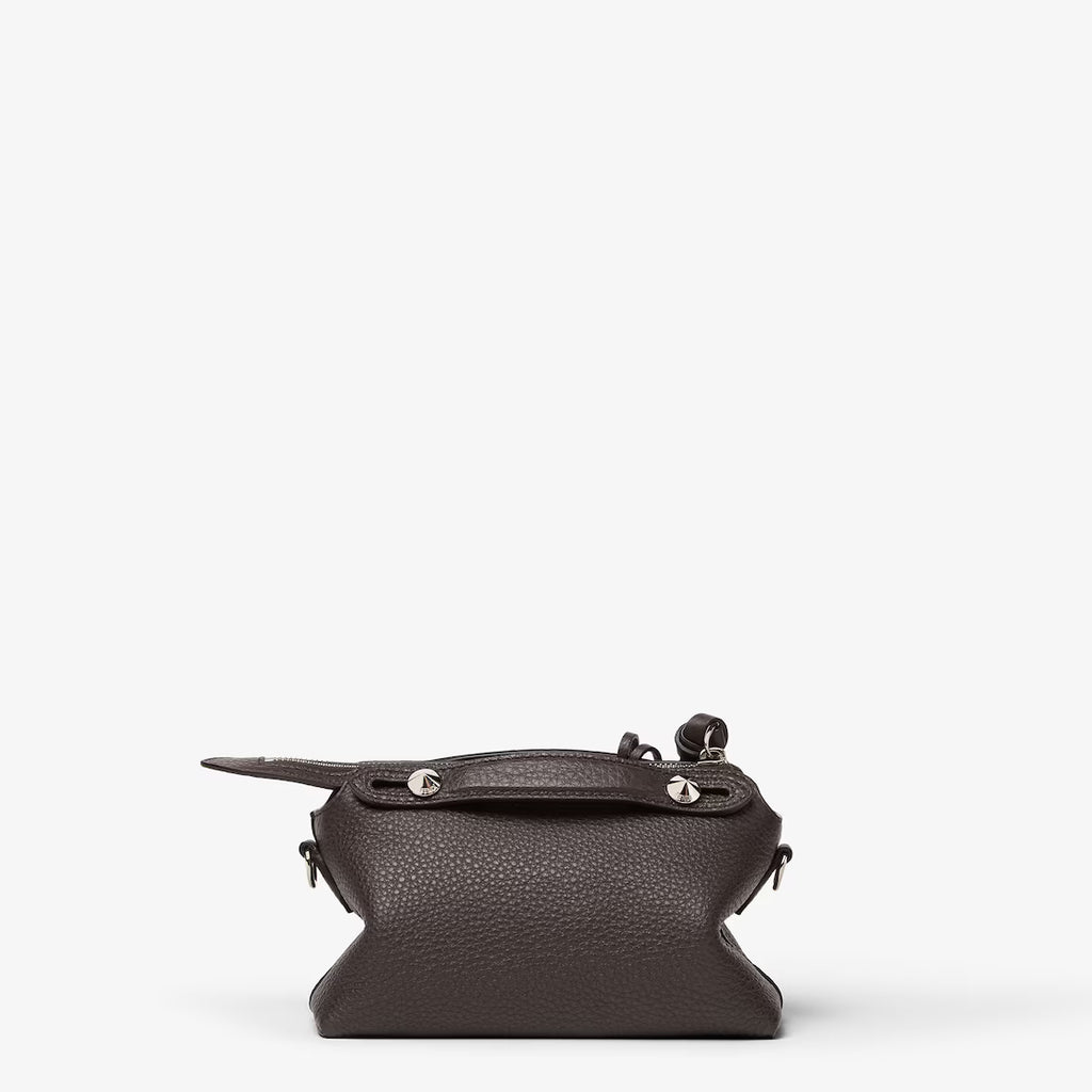 Ebony leather mini-bag