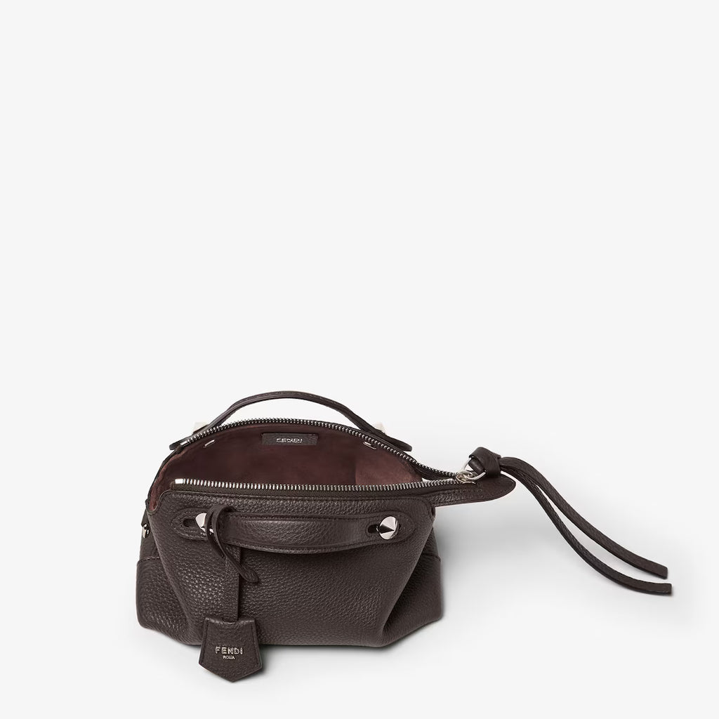 Ebony leather mini-bag