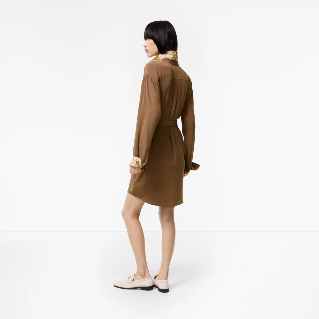 Silk Crepe de Chine Shirt Dress