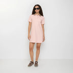 Check Collar Cotton Polo Shirt Dress