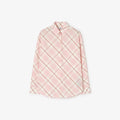 Relaxed Fit Check Cotton ShirtPrice undefined Flora pink RUNWAY DELUXE