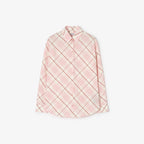 Relaxed Fit Check Cotton ShirtPrice undefined Flora pink RUNWAY DELUXE