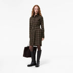 Check Cotton Shirt Dress