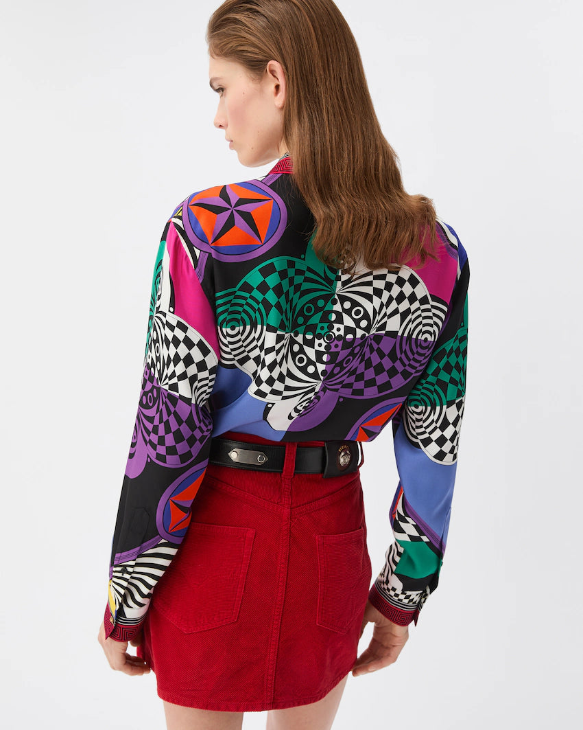 Printed Silk Twill Shirt RUNWAY DELUXE