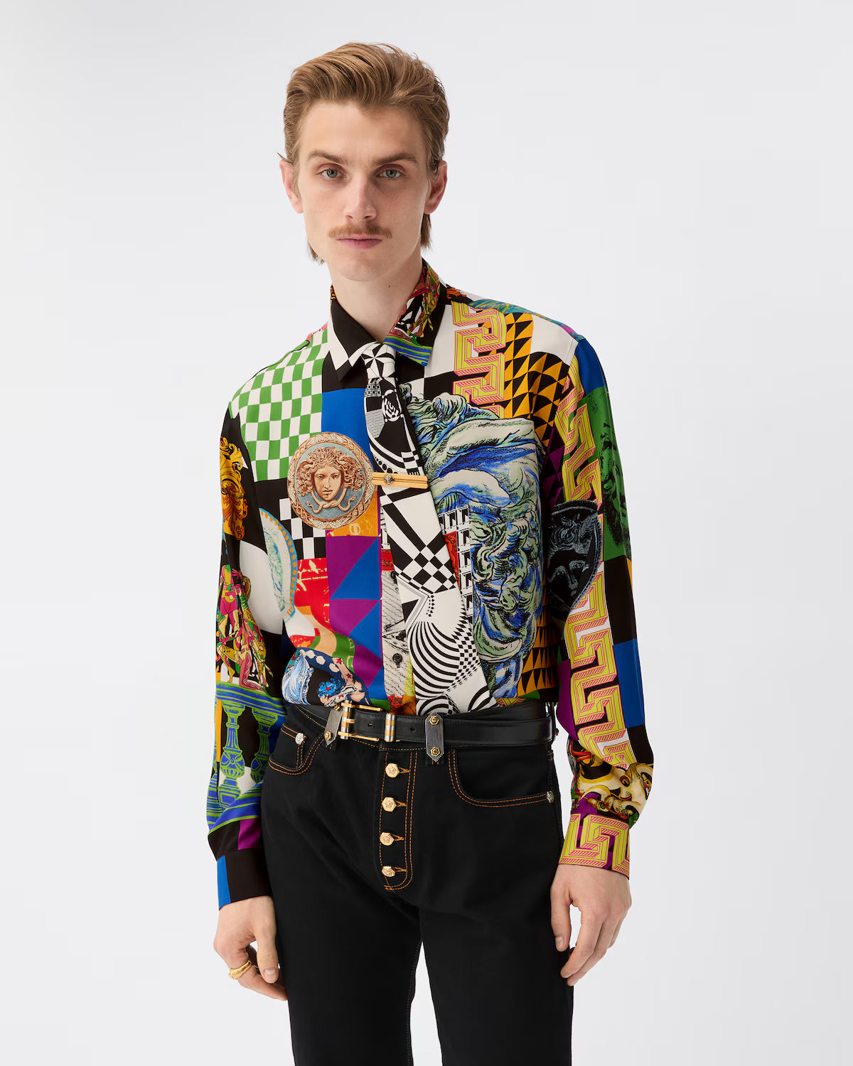 Printed Silk Twill Regular Shirt RUNWAY DELUXE