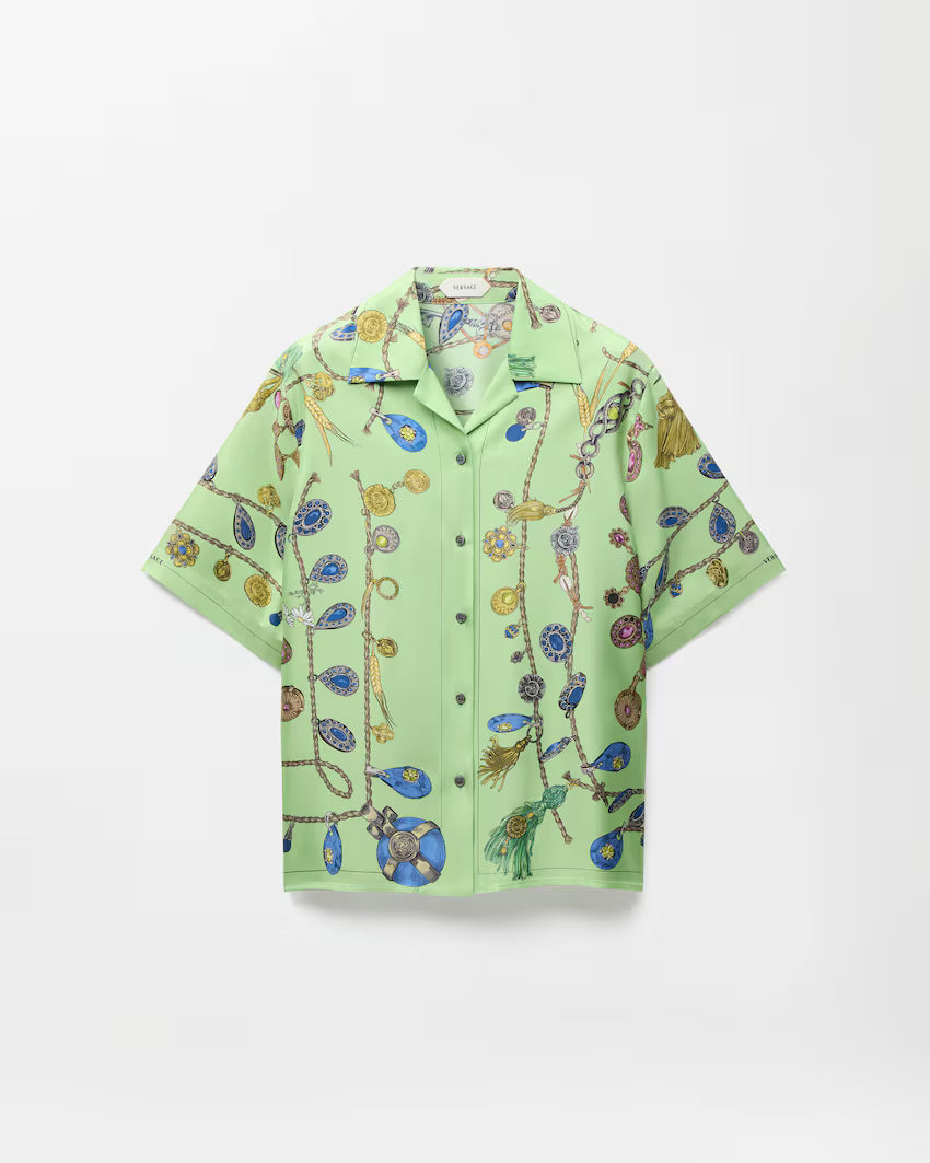 Printed Silk Twill Shirt RUNWAY DELUXE