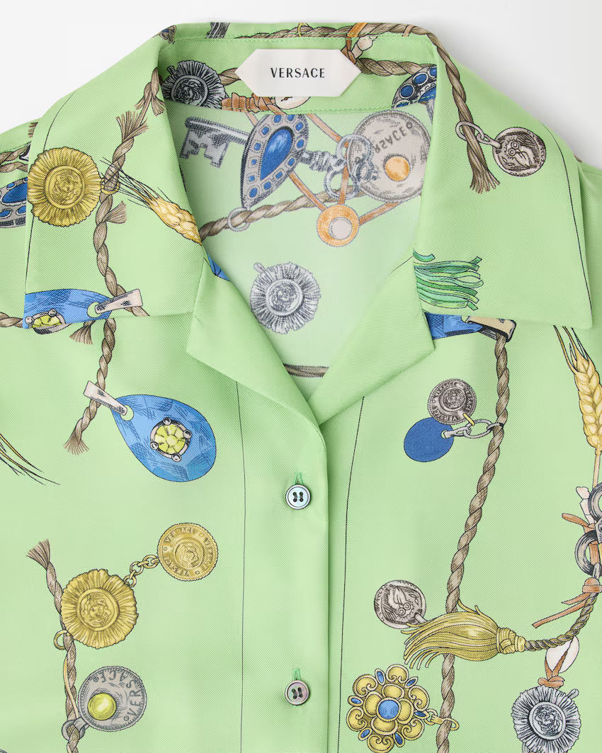 Printed Silk Twill Shirt RUNWAY DELUXE