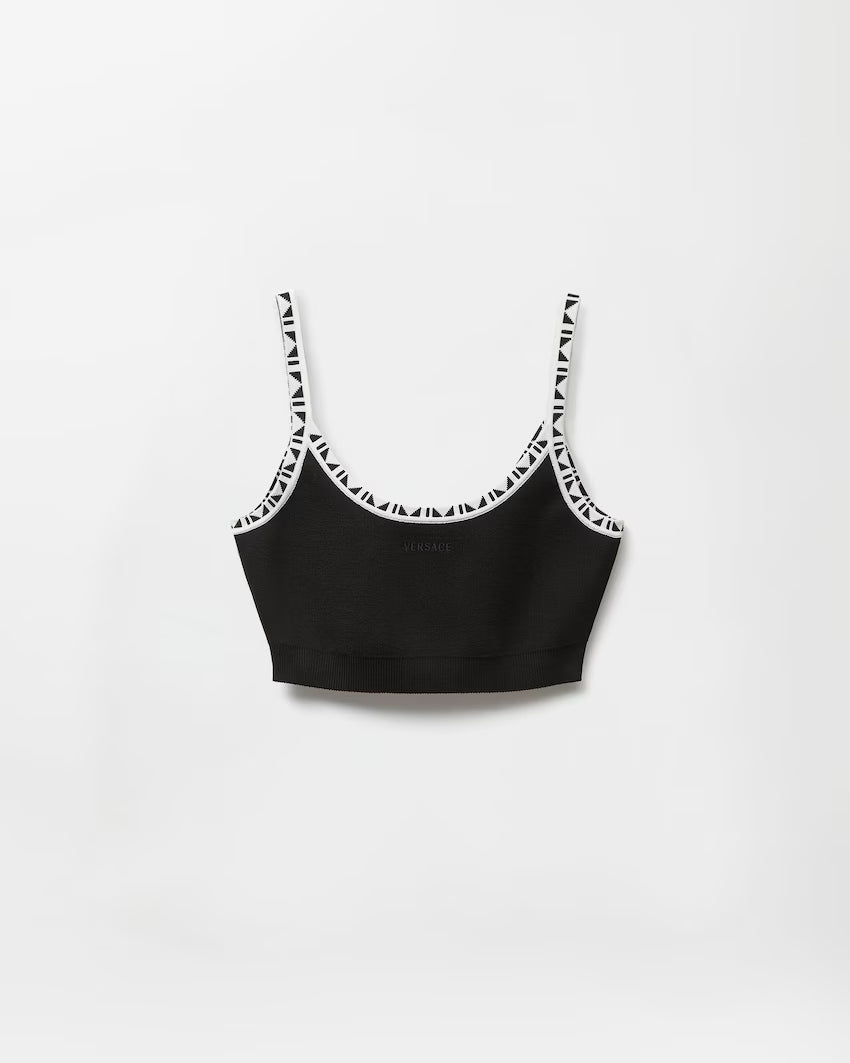 Viscose-Blend Jacquard Crop Top RUNWAY DELUXE