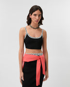 Viscose-Blend Jacquard Crop Top RUNWAY DELUXE