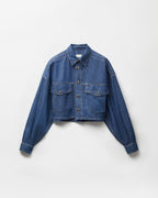Chambray Denim Crop Shirt RUNWAY DELUXE