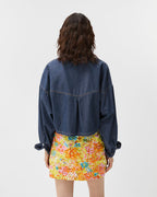Chambray Denim Crop Shirt RUNWAY DELUXE