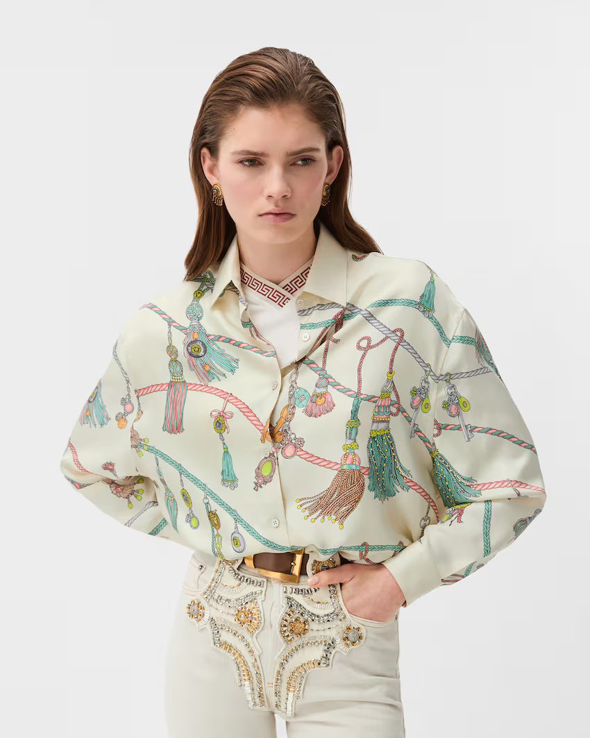 Printed Silk Twill Shirt RUNWAY DELUXE
