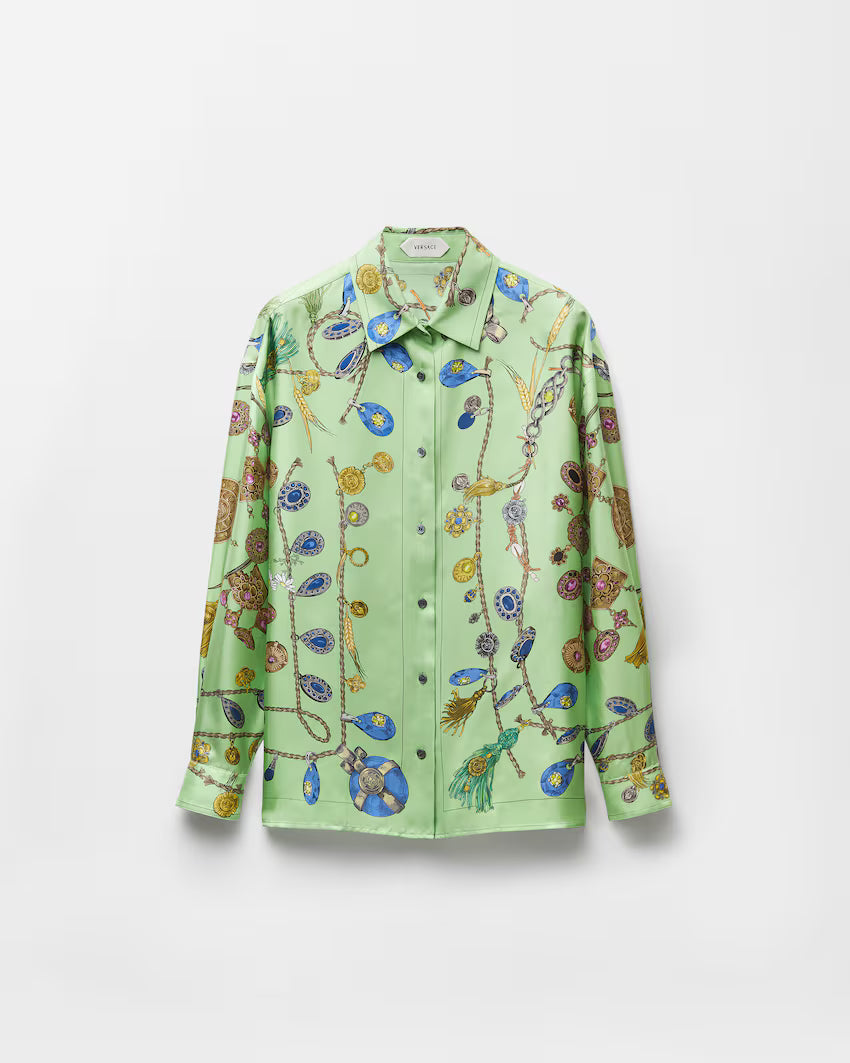 Printed Silk Twill Shirt RUNWAY DELUXE