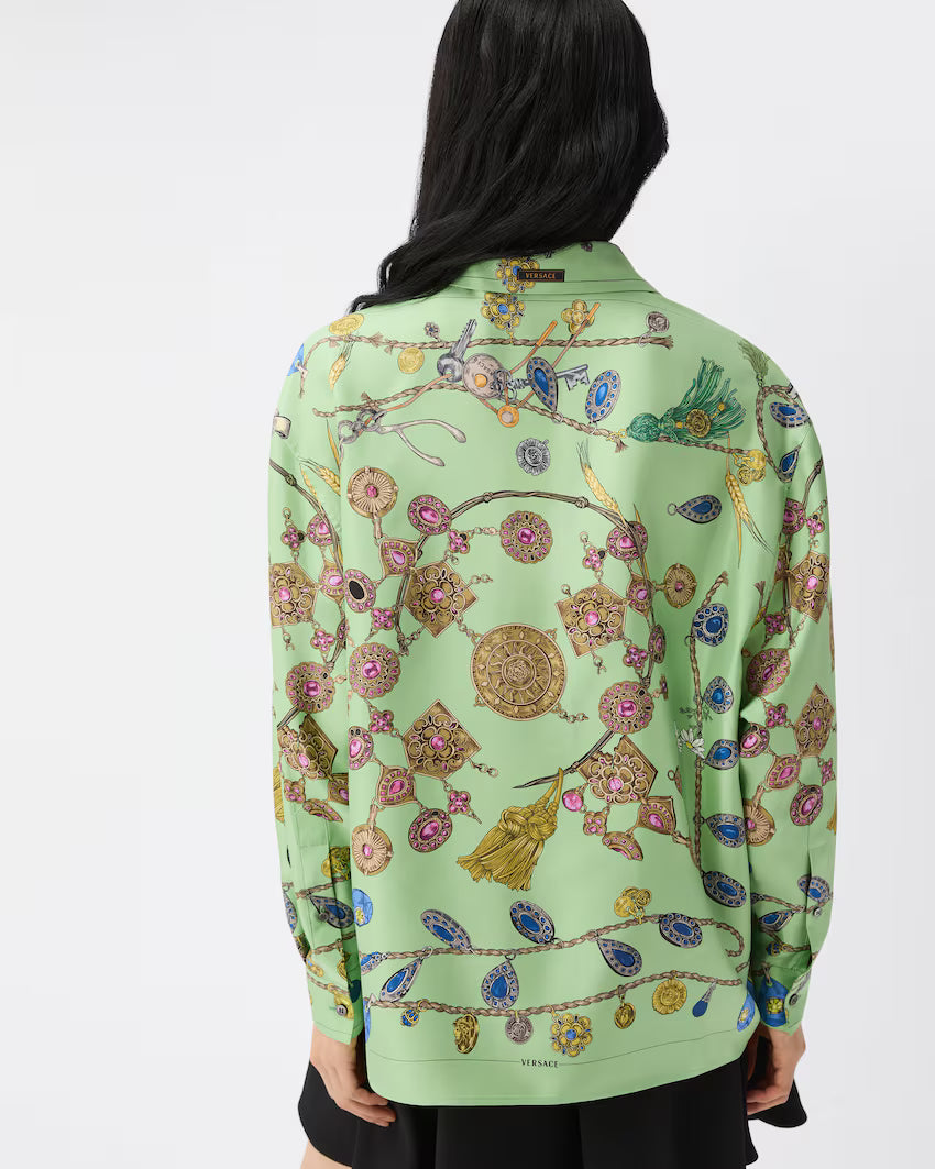 Printed Silk Twill Shirt RUNWAY DELUXE