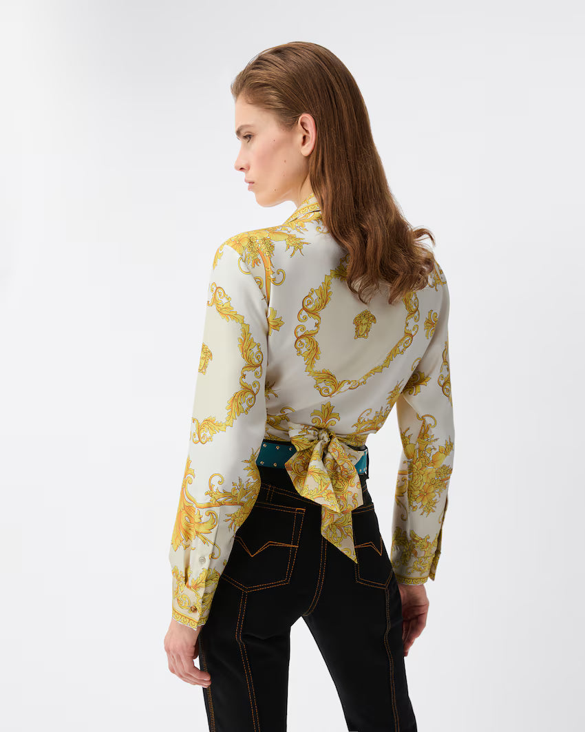Printed Silk Twill Shirt RUNWAY DELUXE