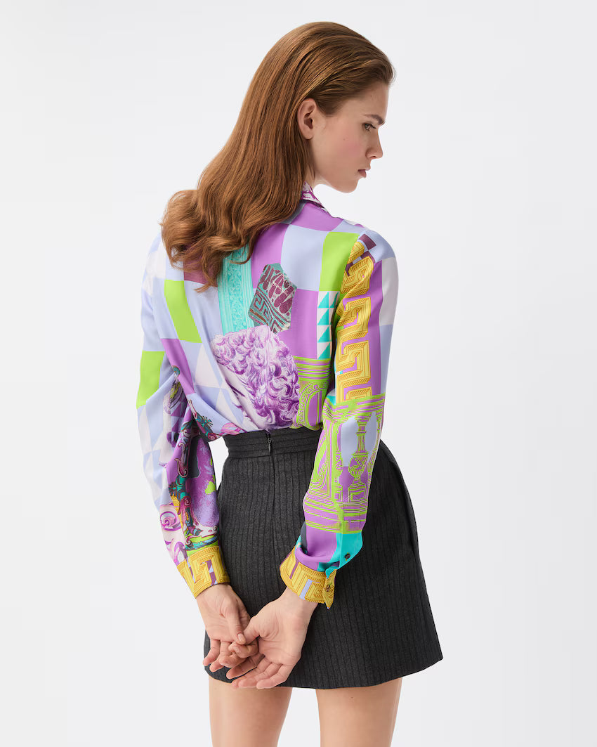 Printed Silk Twill Shirt RUNWAY DELUXE