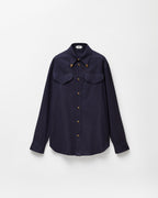 Herringbone Flannel Cotton Regular Shirt RUNWAY DELUXE
