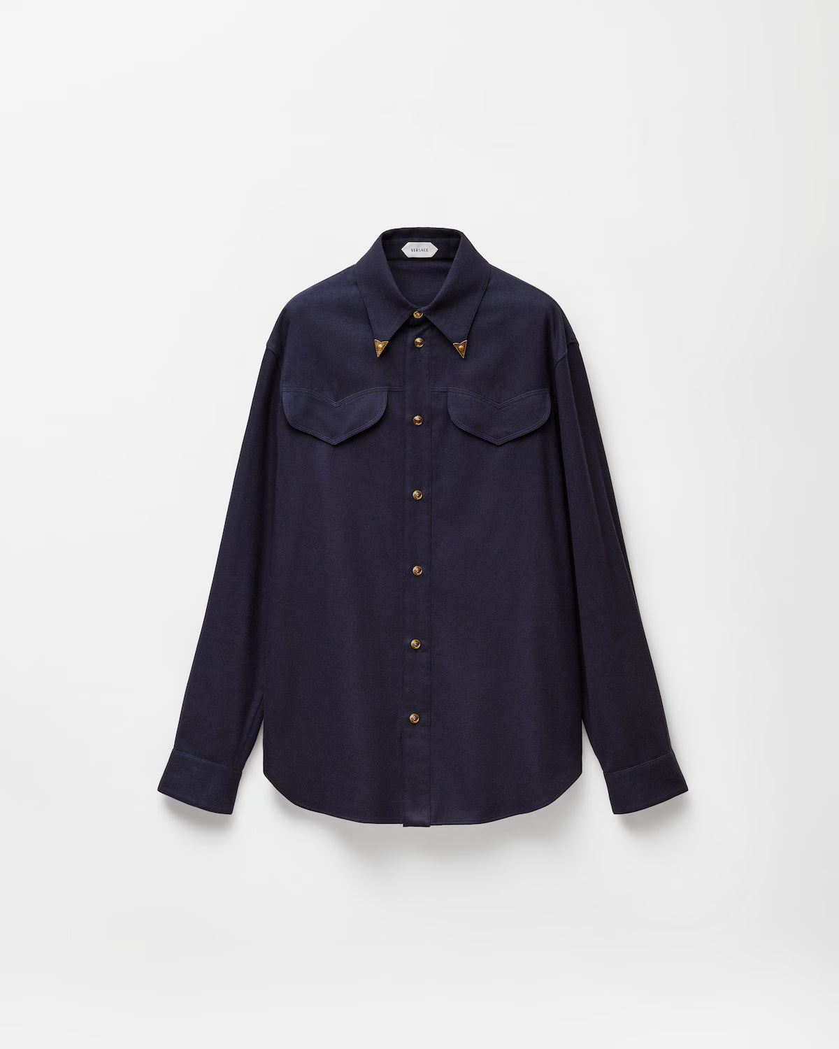 Herringbone Flannel Cotton Regular Shirt RUNWAY DELUXE