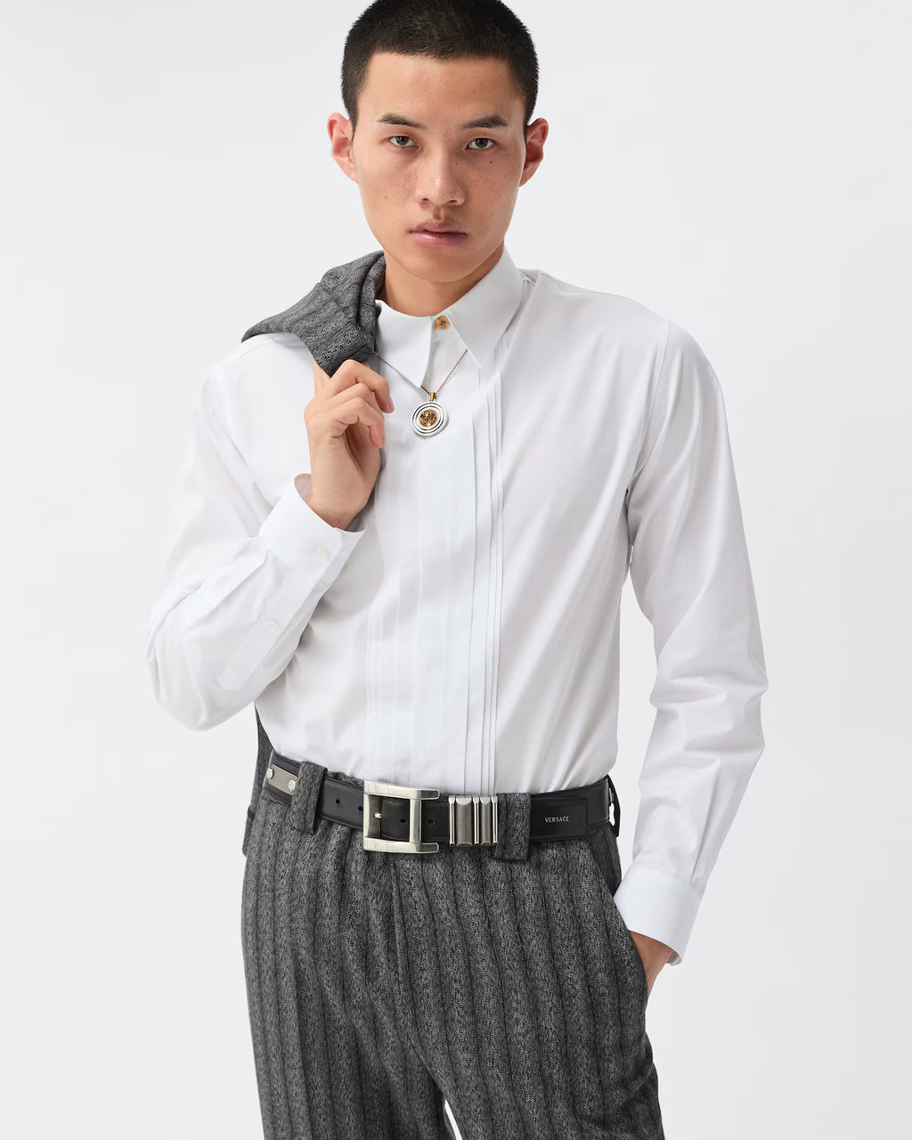 Cotton Poplin Slim Shirt RUNWAY DELUXE