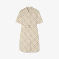 Check Cotton Shirt Dress