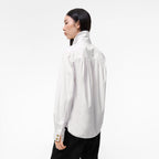 Cotton Poplin BlousePrice undefined New In White RUNWAY DELUXE