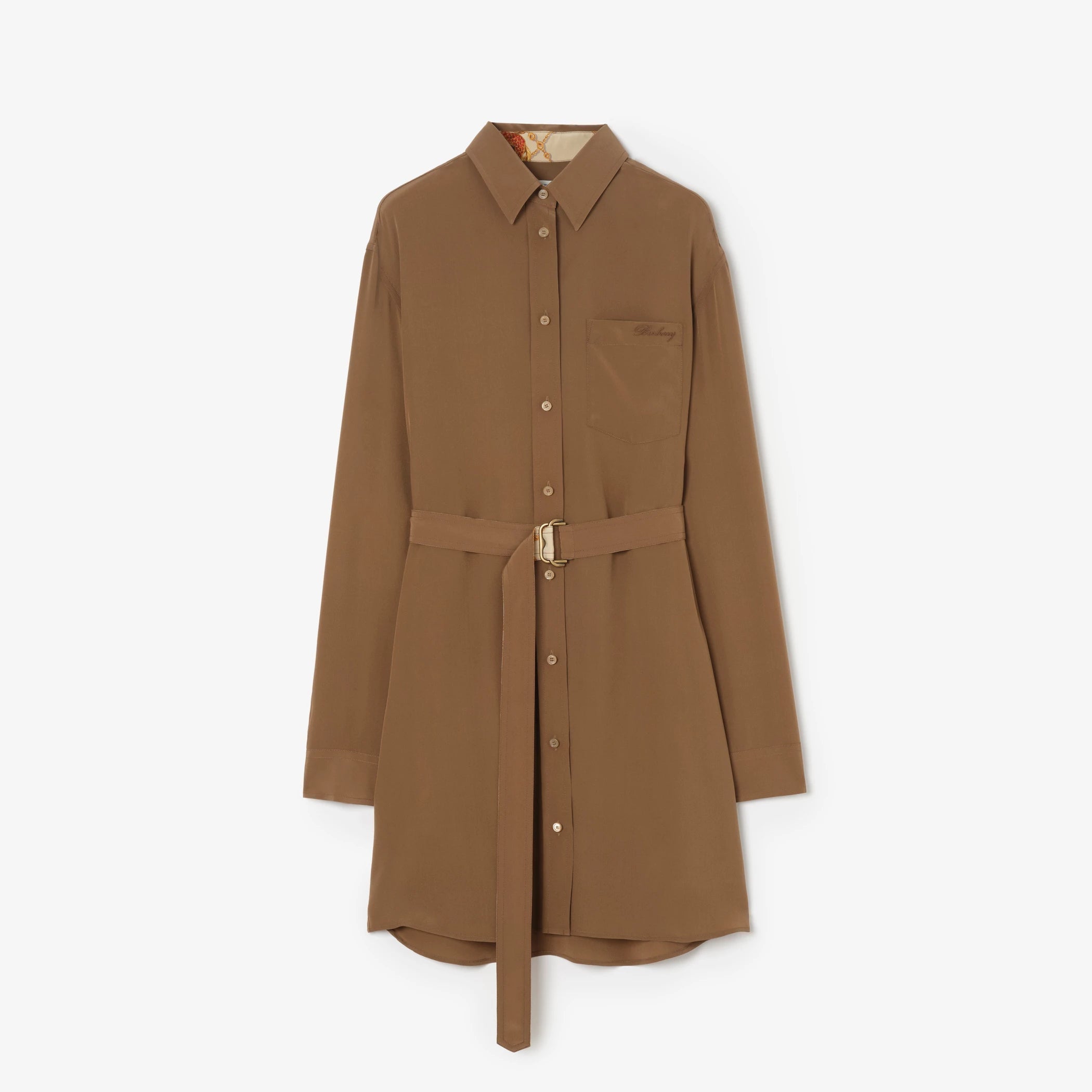 Silk Crepe de Chine Shirt Dress