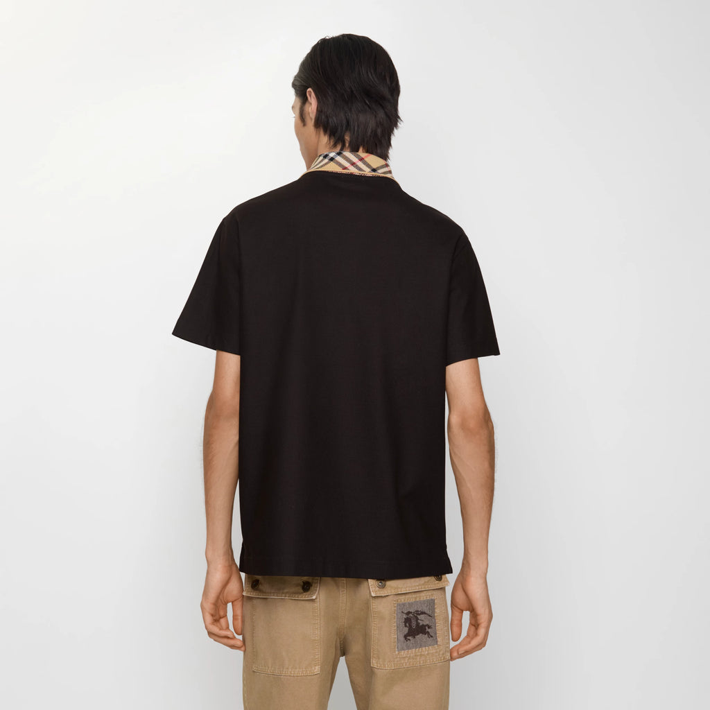 Check Collar Cotton Polo Shirt RUNWAY DELUXE