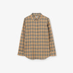 Classic Fit Check Cotton ShirtPrice undefined Sand beige RUNWAY DELUXE